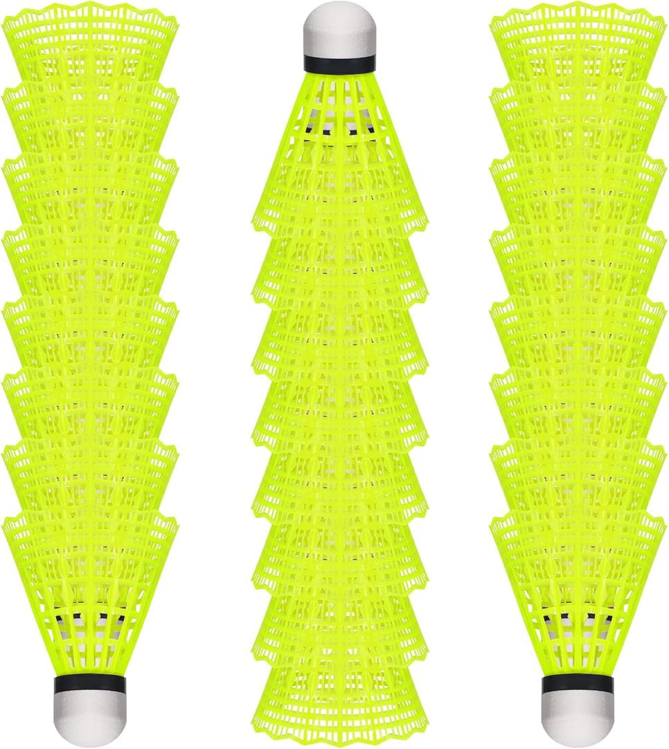 Badminton Birdies–24 Pack Nylon Shuttlecocks for Outdoor & Indoor Play,Durable Badminton Shuttlecocks with High Stability,Ideal for Softball/Baseball Batting Training,Backyard Fun and Practice Matches