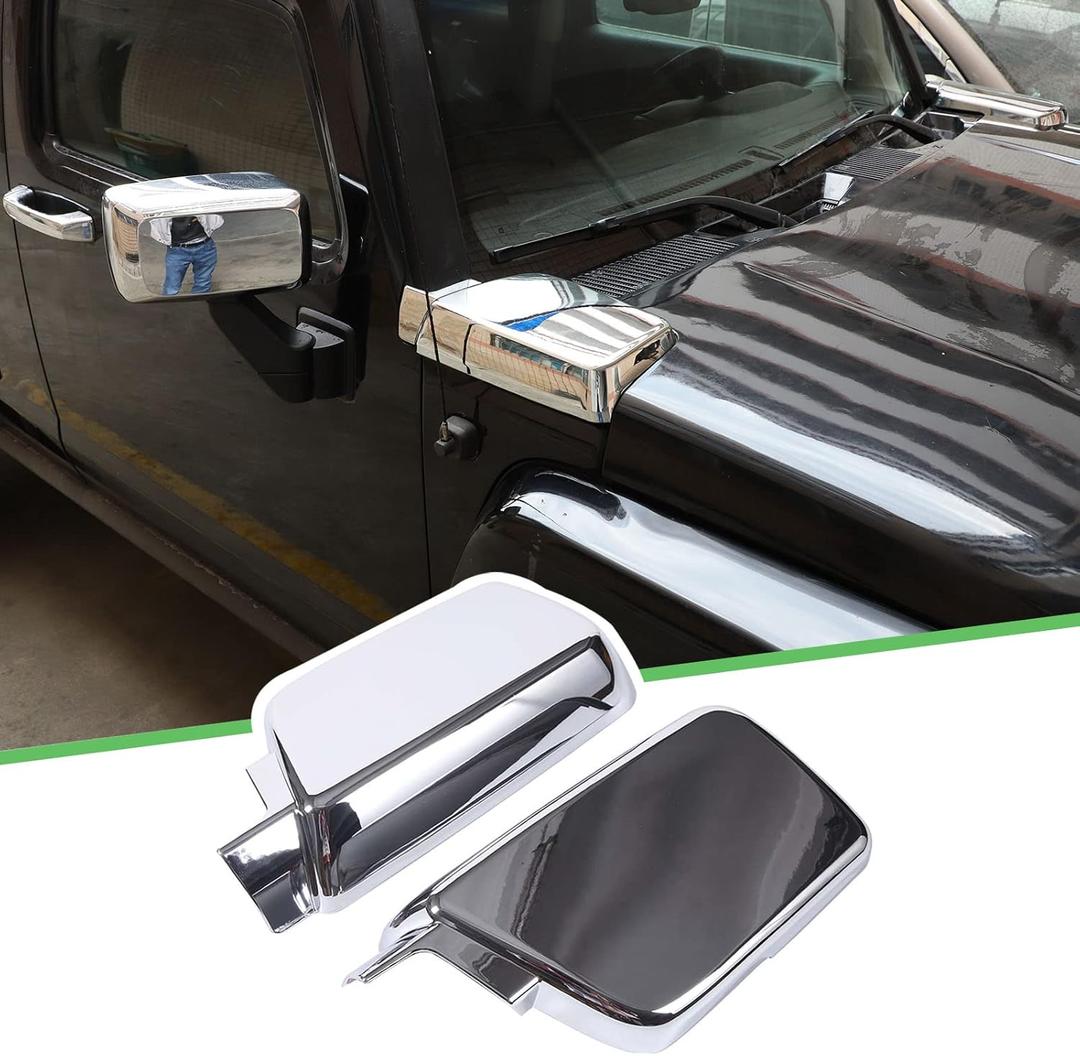 PIUGILH Fit for Hummer H3 2005-2009 Side Air Intake Hood Vent Cover,Side Engine Hood Cover Car Exterior Accessories,2PCS (Bright Silver)