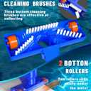 Pool Cleaner Vacuum, Pool Vacuum for Above Ground Pool with 3 Scrub Brushes, Nylon Mesh Net - Above Ground Pool Vacuum for Swimming Pool, Spa, Fountain, Pond, Hot Tub, Navy Blue