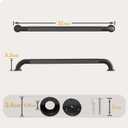 32 Inch Shower Grab Bar, Matte Black Bathroom Grab Bar Handle with Anti-Slip Knurled Grip, Stainless Steel Bath Balance Bar, 1.25" Diameter Bath Safety Bar Support for Seniors Elderly Pregnant