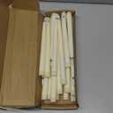 Rossesay 24 Pcs Flameless LED Taper Candles Battery Operated Candles 8.58'', 9.69'', 10.98'', 12.91'', 12.8'' Flameless Candlesticks Flickering for Halloween Christmas Church Wedding(Ivory)