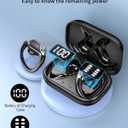 Wireless Earbuds, 2026 Bluetooth 5.4 Headphones Sport, Bluetooth Earbuds with ENC Noise Canceling Mic, 50H Stereo Wireless Headphones IP7 Waterproof with Earhooks, Dual LED Display for Workout/Running
