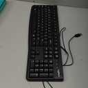 Logitech K120 Wired Keyboard for Windows, Plug and Play, Full-Size, Spill-Resistant, Curved Space Bar, Compatible with PC, Laptop - Black