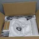 Dimmable Floor Lamp, 1000 Lumens LED Edison Bulb Included, Arc Black Floor Lamps for Living Room Modern Standing Lamp with White Shade, Tall Lamps for Living Room Bedroom Office Dining Room