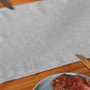 Table Runner 13 x 108 Inches Long, Cotton Linen Farmhouse Style Grey Table Linen for Kitchen Dining Coffee Table Parties Wedding Home Decor (Modern-Grey, 13 x 108)