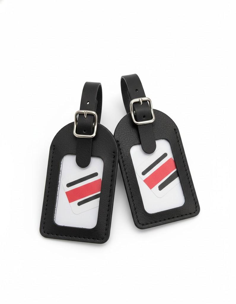 Lewis N Clark Leather Luggage Tag 2Pcs