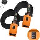800lbs Lockable Tie Down Straps with 3-Digit Password Buckle Include 3 Steel Cables 1.5" Width Keep Kayak Surfboard Paddleboard Canoe Safe 2pack Each Strap 10FT (Password Lock Strap,1.5"(W)10'(L))