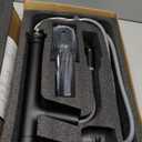 Vessel Sink Faucet Black with Pull Out Sprayer, Hurran Tall Bathroom Faucets with Pop Up Drain, Stainless Steel Single Handle Faucets with 2 Spout Patterns