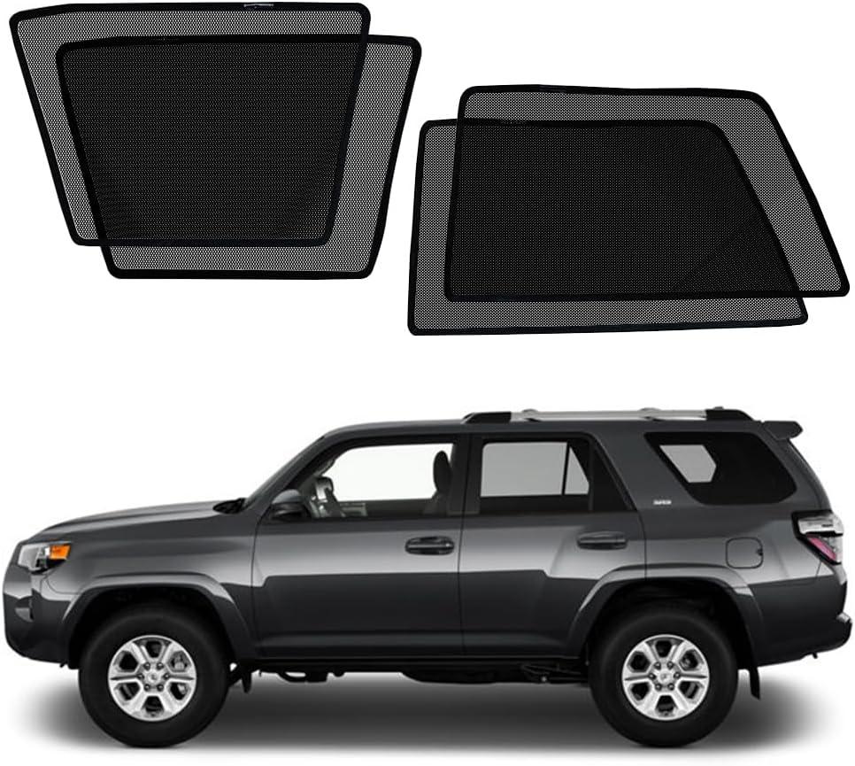 Car Window Sun Shades Fit for Toyota 4Runner 2010-2024, Magnetic Car Window Shade Sunshades Privacy Curtains, Breathable Mesh Sun Shield, Protect Family/Pet from Heat, 4PCS