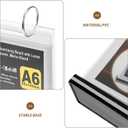 Operitacx A6 Acrylic Menu Display Stand Tabletop Menu Holder with Stable Base Flip Card Organizer for Restaurants Bars Shops Events 8.26X4.52X2.36 Inches