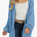 Maroway Womens Cardigan Solid Color Long Sleeve Open Front Chunky Knit Sweater Outwear. Size L.