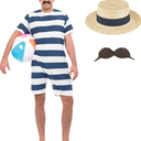 fun shack mens Old Time Bathing Suit, XL