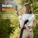 Toddler Carrier Sling for Newborn to Toddler, Ring Sling Baby Carrier 1555 lbs with Breathable & Anti-Slip Seat Cushion for Comfort, Lightweight Travel-Friendly (Light Gray)