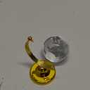 BESPORTBLE Crystal Globe Miniature Desktop World Globe with Stand World Map Handcraft Decoration Ornament for Living Room Bedroom Library Classroom Office Golden