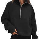 AUTOMET Womens Sweatshirts Half Zip Cropped Pullover Fleece Quarter Zipper Hoodies 2025 Fall Fashion Outfits Clothes, XS