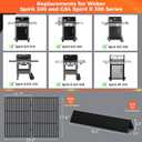 Spirit E310 Grill Parts for Weber Spirit, 17.5" Grill Grates 15.3" Flavorizer Bars for Weber Spirit 300 & GS4 Spirit II 300, Spirit E-310 E-315 Grills with Front Control Knobs for Weber 7638 7636