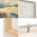 Briful Extra Large Abstract Canvas Wall Art for Living Room & Bedroom - Indigo, White, Gold - 32'' x 24''