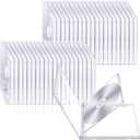 Tellegloww 10.4mm Double Cd Jewel Case Plastic Double 2 Disc Capacity DVD Standard Blank Cd Case Replacement with Two Disc Hubs for Disks Protection(Clear)
