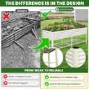 G GOOD GAIN Elevated Raised Garden Bed Kit with Legs, Rack, 2x6ft, White