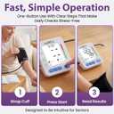 Blood Pressure Monitor for Home Use with Large Upper Arm Cuff - Automatic Talking Pulse and BP Machine with 240 Memory Recalls for 3 Users - Carrying Bag and Batteries Included, Backlit Digital LCD