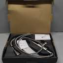 Kitchen Faucet with Pull Down Sprayer - Brushed Nickel Single Handle Kitchen Faucets, High Arc Stainless Steel Pull Out Kitchen Sink Faucet with Deck for RV Laundry Farmhouse Bar