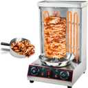 Shawarma Grill Machine, Electric Vertical Rotisserie with 2 Burners, Rotating Chicken Rotisserie Machine Broiler Gyro with Shovel