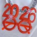 Christmas Hair Band Red Tree Head Band with Red Green Ribbon Holly Design Red 2026 Glasses Photo Props for Women and Girl Hair Accessories for Christmas Party or Festival Decoration Wear 2PCS