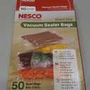 NESCO VS-05B 8" x 12" Bags, Compatible Vacuum sealers and Other Brands, Dishwasher Safe, Tear Resistant, Safe to Microwave, Boil, or Freeze