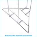 SSWBasics Chrome Clothing Hanger Holder (Fits 50-75 Hangers) Lightweight and Portable Laundry Room and Retail Hanger Organizer Stacker for Adult Size Hangers