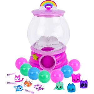 Gumball Magic - Magical Interactive Light Up Machine with 7 Gumball Surprises Inside! Includes 4 Collectible Squishy Fidget Toys, 3 Puffy Sticker Sets, and Positive Affirmations in each Gumball!