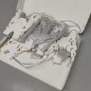 12 Pcs Christmas Paper Snowflake Lanterns, 3D Christmas Paper Star Lanterns with LED Lights, 10/12 Inch White Silver Hanging Snowflake Lamps for Xmas Winter Frozen Weddings New Year Party Decorations