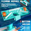 Pool Cleaner Vacuum, Pool Vacuum for Above Ground Pool with 3 Scrub Brushes, Nylon Mesh Net - Above Ground Pool Vacuum for Swimming Pool, Spa, Fountain, Pond, Hot Tub, Pure Green
