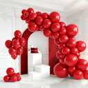 154 PCS of Red Balloons in Different Sizes (18, 12, 10, And 5 Inches) for Garland and Arches, Premium Latex Balloons for Wedding, Anniversary, Bachelorette, Casino, Cherry, Birthday Party Decorations