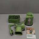 SUSTEAS Rotary Cheese Grater with Handle - Vegetable Shredder with 5 Well-designed Blades & Strong Suction Base,Round Mandoline Slicer & Food Chopper for Kitchen,with Blade Storage Box(Retro Green)