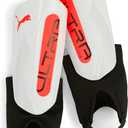 PUMA Mens Ultra Light Ankle Shinguards Soccer Cleats - Black (X-Small, PUMA White-Glowing Red SS25)