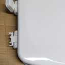 Mayfair Linden Slow Close Toilet Seat, Non Slip Heavy Duty Wood, Easy Install, Elongated, White