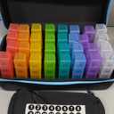 Monthly Pill Organizer 4 Times a Day, Pill Box Organizer with 32 Daily Compartments, 30 Day Pill Organizer 4X a Day Pill Holder with Hard Shell Travel Case with Weekly Pill Bag 4 Times a Day