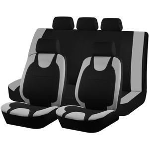 9PCS Car Seat Covers Full Set, Polyester Washable Vehicle 5-Seats Protectors with Headrest Cover, Comfortable Automobile Seat Interior Protection, Universal for Sedan Truck SUV (Grey)