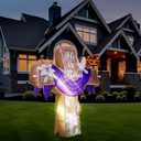 VIHOSE Easter Inflatable Decor 4.5 Ft He is Risen Blow Up Decoration Religious Cross Inflatables with LED Lights Christian Inspirational Yard Decor for Garden Lawn Indoor Holiday Party Supplies