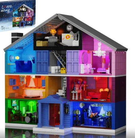 Lover House Building Block Set with LED Lights 1426 Pieces by Building Boat