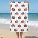 World Cup Soccer Beach Towel World Cup Merchandise with Soccer Flags White Towel 30x60 Inch Large Soccer Towel Soft Unisex for Pool Gym Beach Fan