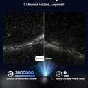 POCOCO Galaxy Star Projector for Bedroom with Replaceable Optical Film Discs, Home Planetarium Night Light Projector with High-Definition Soft Light for Relax, Study, and Meditate, Stress Relief Gifts (Black)