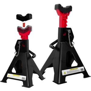 YATOINTO 6 Ton Jack Stands, 15.6"-23.4" Adjustable with Double Pin Locking,Heavy Duty Jack Stands with Extra Rubber Pads,Car Lifts for Home Garage,Lifting Various Vehicles,1 Pair Black