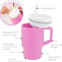 Infantino My 1st Tumbler, 9 Oz. Silicone Sippy Cup with Straw & Handle, Spill-Resistant Baby Cup for On-the-Go, BPA-Free Transition Bottle, Cotton Candy