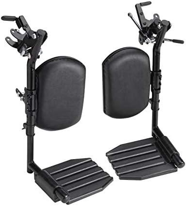 Invacare Wheelchair Elevating Legrests, Composite Footplates, Padded Calf Pads, 1 Pair, T94HCP,Black Invacare Wheelchair Elevating Legrests, Composite Footplates, Padded Calf Pads, 1 Pair, T94HCP,Black