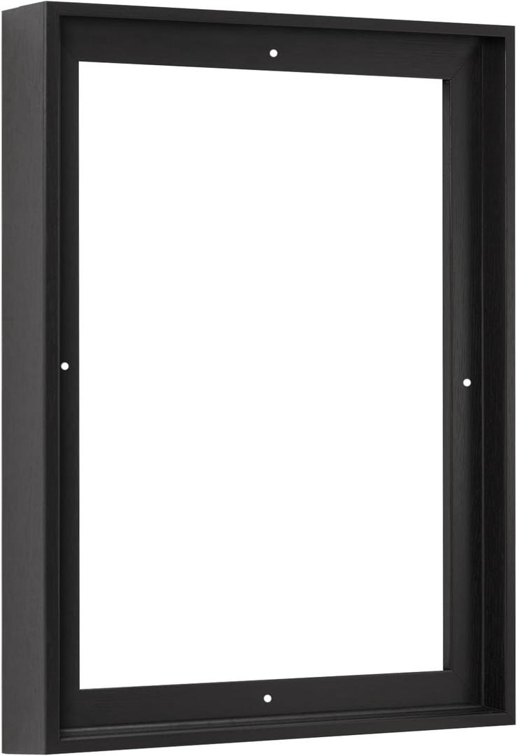 Pixy Canvas Floater Frame 16x20 for 1-1/2 (1.5) inch Deep Canvas Paintings/Canvas Prints/Wood Canvas Panels/Wall Art/Wall Decor/Home Decor/Artwork (Black Oak, 16 x 20 inch, Portrait)