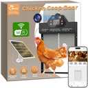 OGOOSM  2K HD Camera Automatic Chicken Coop Door, WiFi Solar Powered Chicken Door with 9000mAh Battery, Timer & Light Sensor, Anti-Pinch Function, Security Alarm, Chicken Coop Accessories