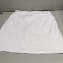 Golf Skorts for Women with Pockets Tennis Skirts Drawstring Athletic Knee Length Casual Skirt Built in Shorts, White, Size XL
