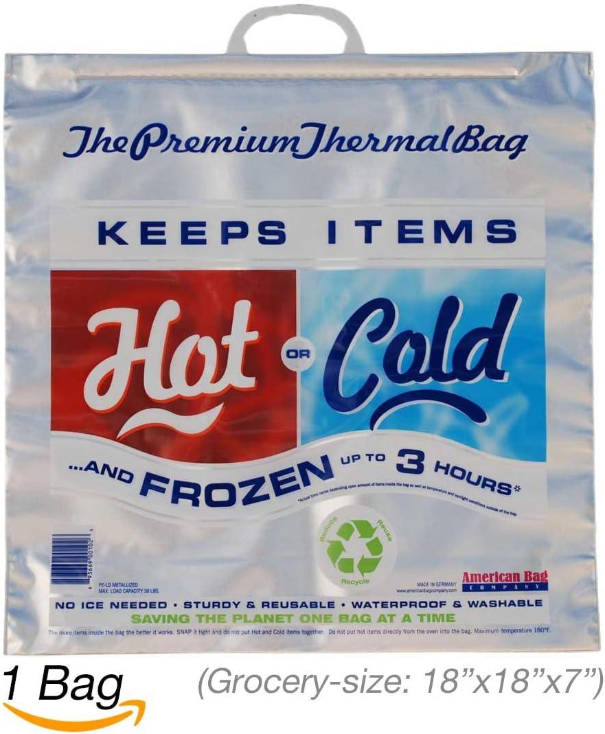 | Insulated Thermal Cooler, Grocery Size, Red/Blue