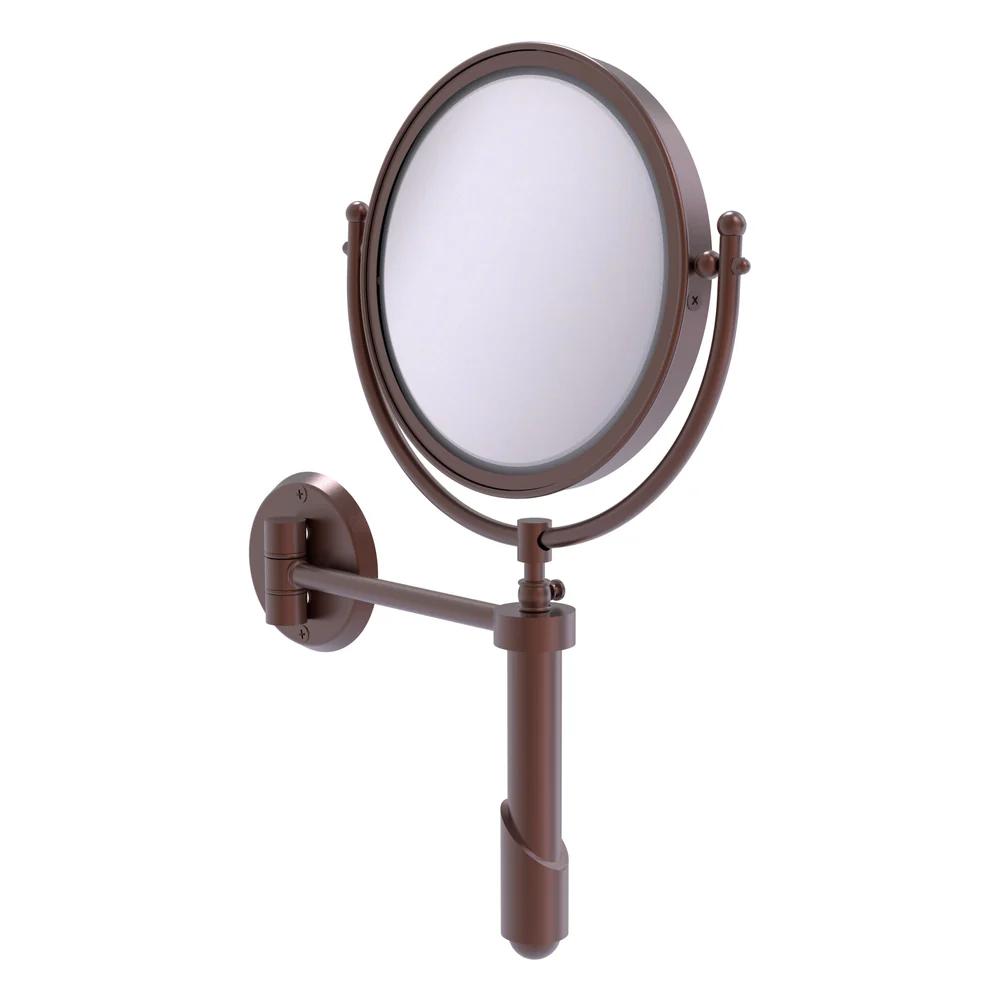 Allied Brass  Soho Collection Wall Mounted Make-Up Mirror 8 Inch Diameter  with 3X Magnification Make-Up Mirror Antique Copper
